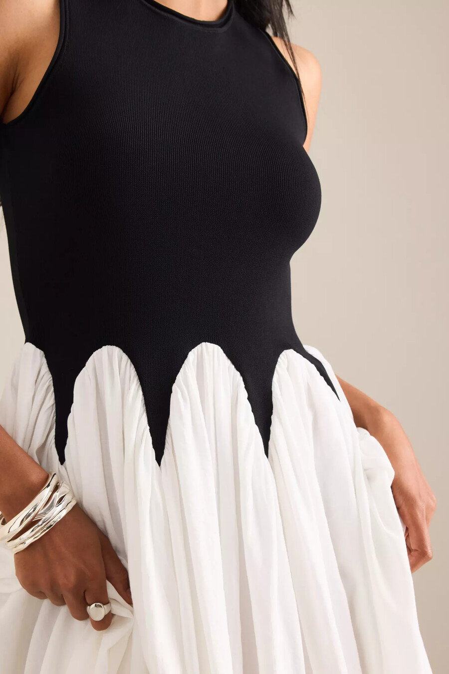 Ärmelloses midikleid „siempre michelle mit farbblockmuster