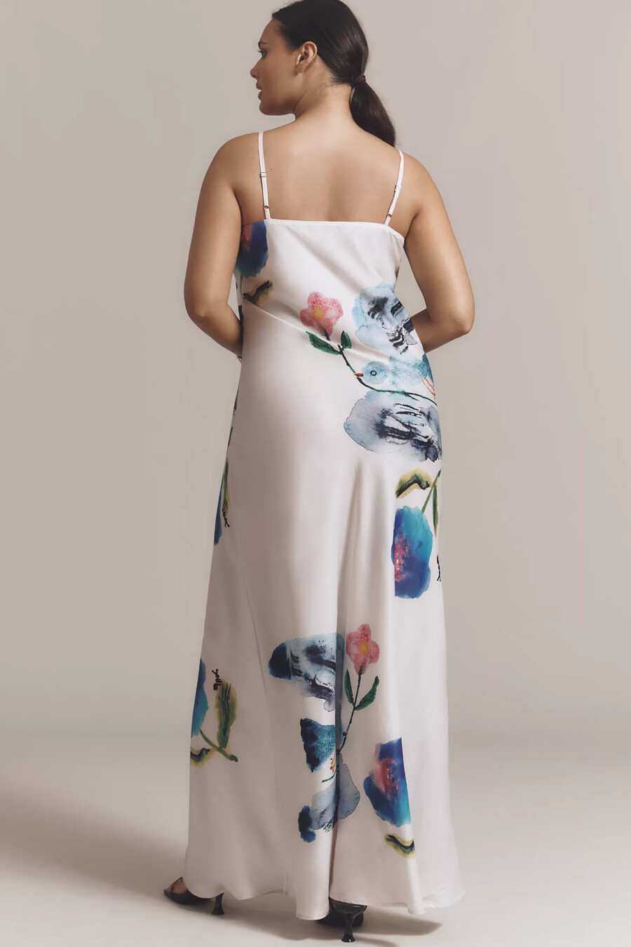 yumi kimura x lyrebird bedrucktes midi-kleid