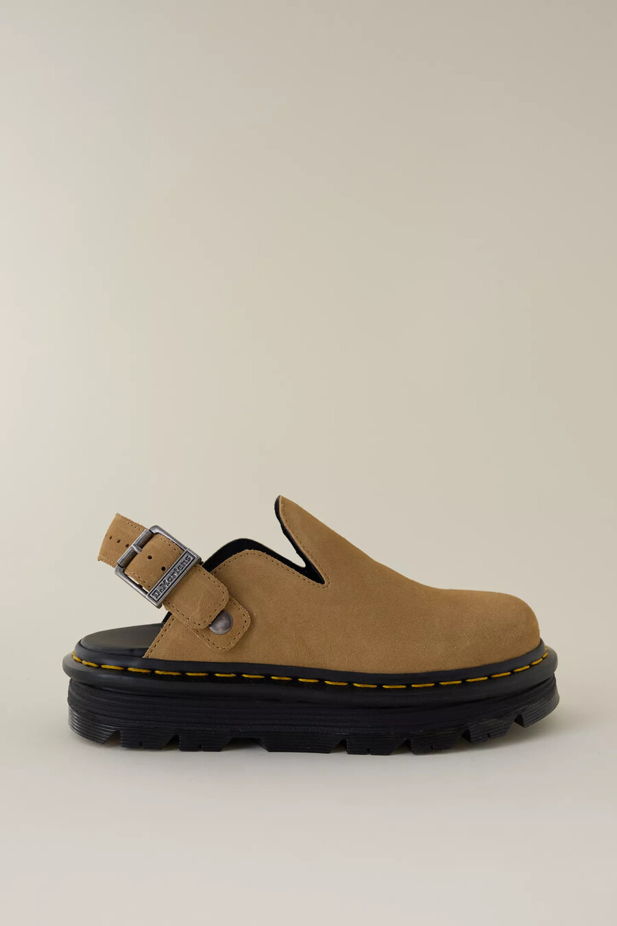dr. martens zebzag slingback-pantoletten aus wildleder