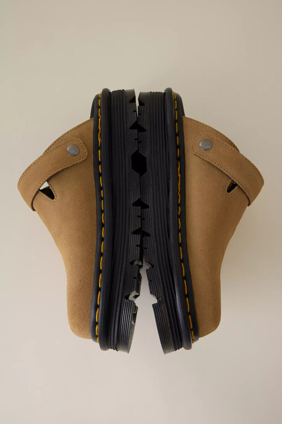 dr. martens zebzag slingback-pantoletten aus wildleder