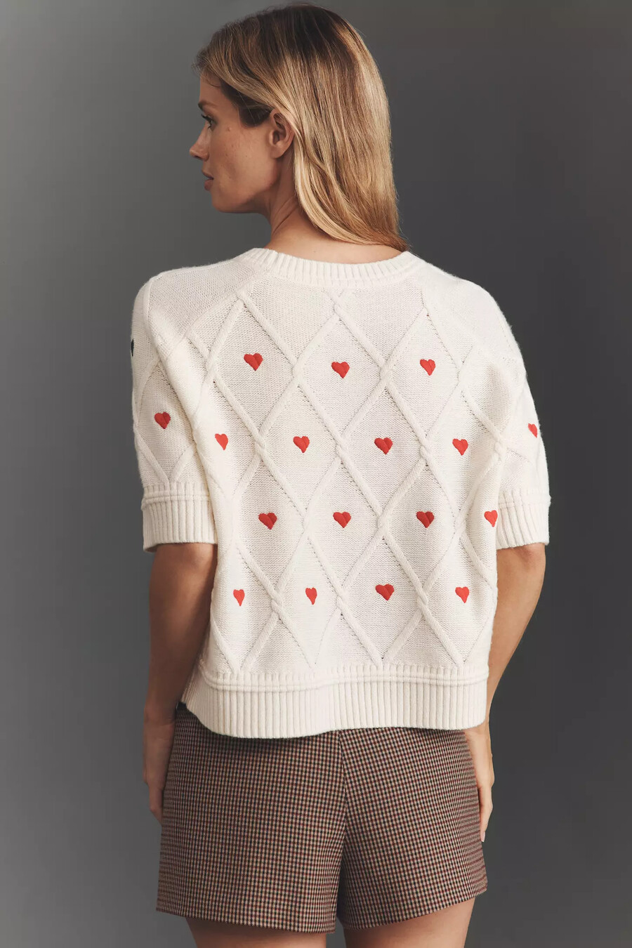 maeve crop wollmischungs-pullover mit grafikmuster