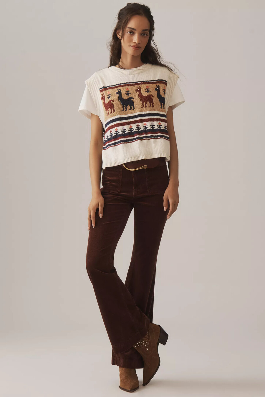 pilcro twofer graphic jumper