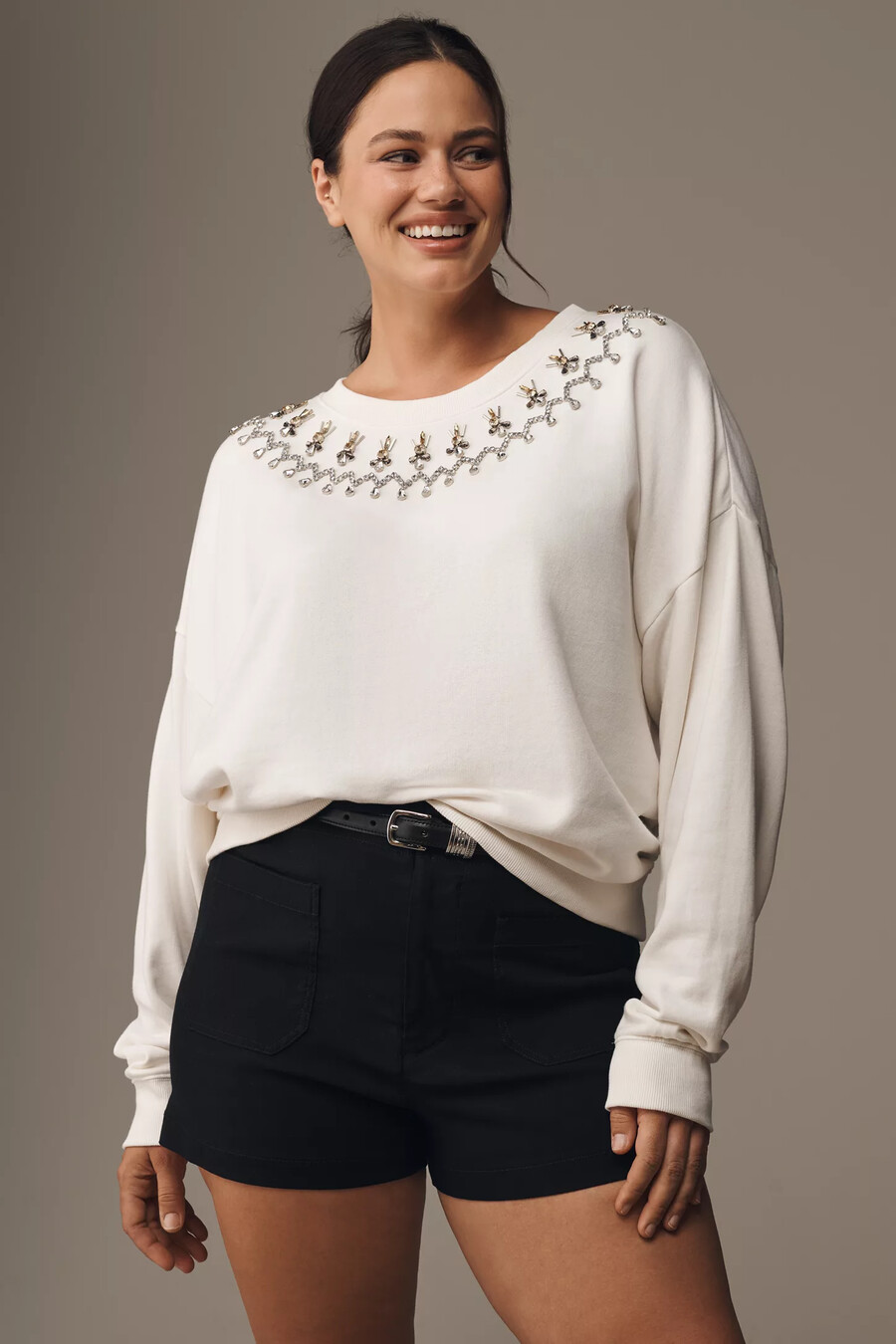 maeve kurzarm-sweatshirt mit verzierungen