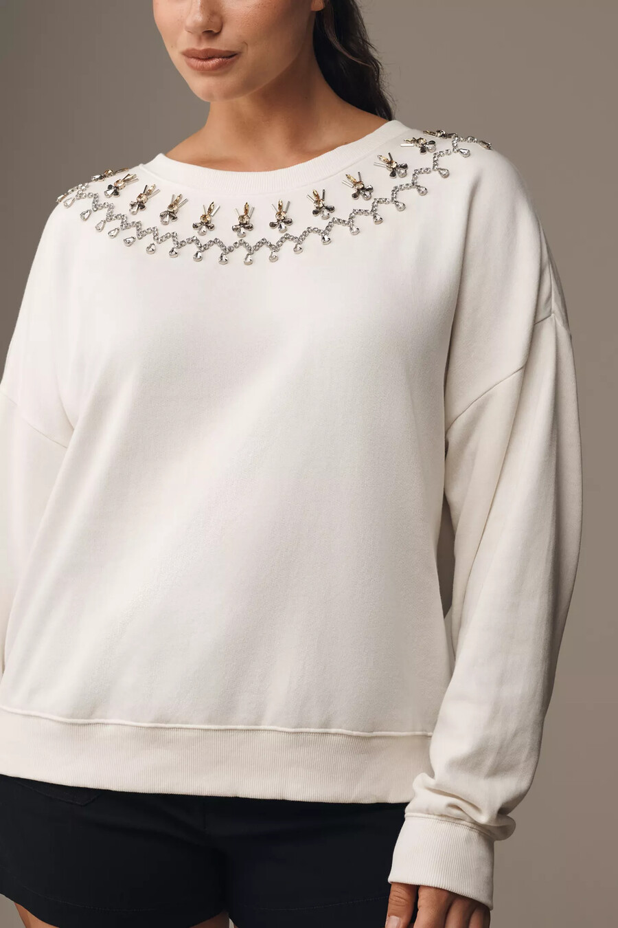 maeve kurzarm-sweatshirt mit verzierungen
