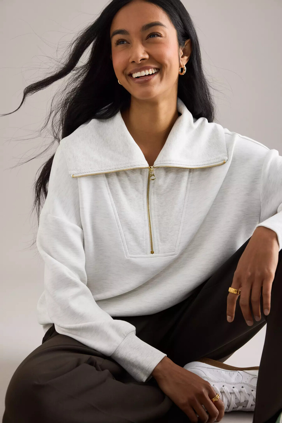 varley catherine half-zip sweatshirt