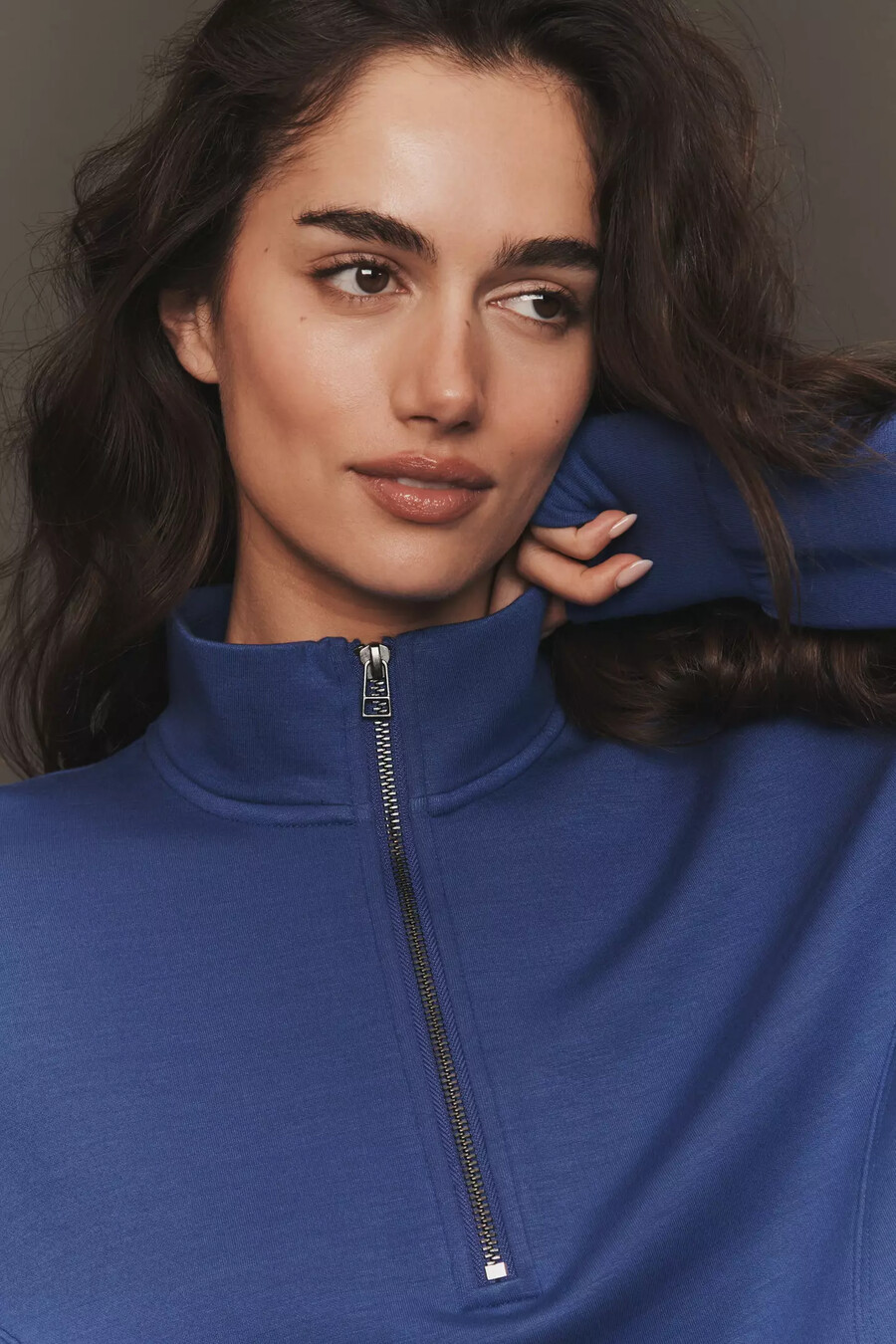 sweatshirt mit halbem reißverschluss für das tägliche training