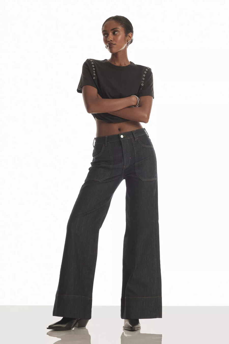 die rylan relaxed high-rise flare jeans von pilcro