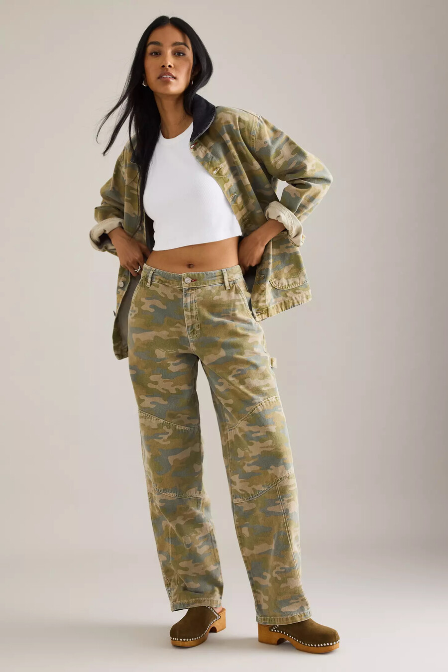 damson madder drew camo cargo jeans