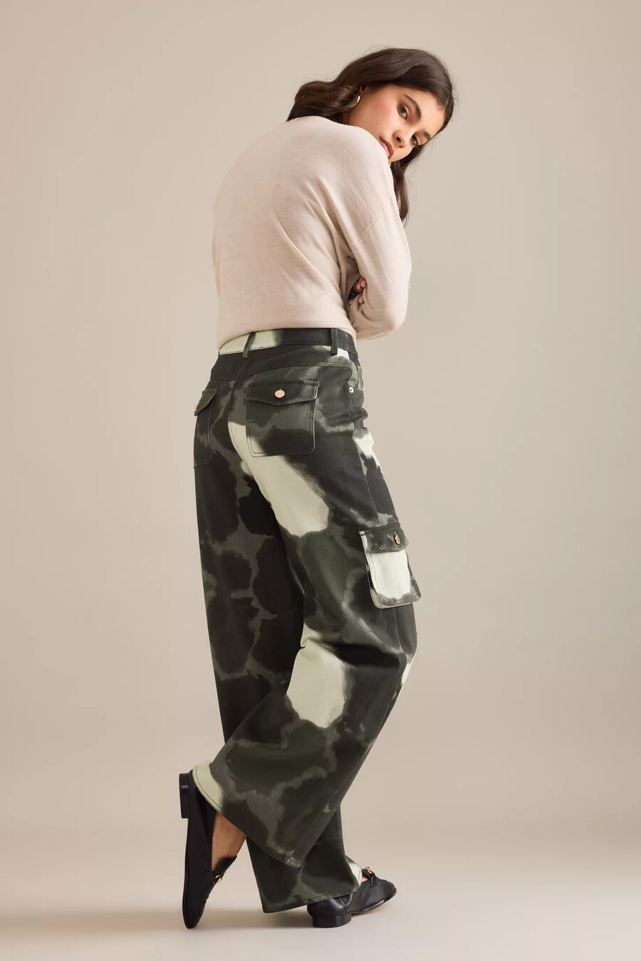 helmstedt enya tie-dye cargo jeans