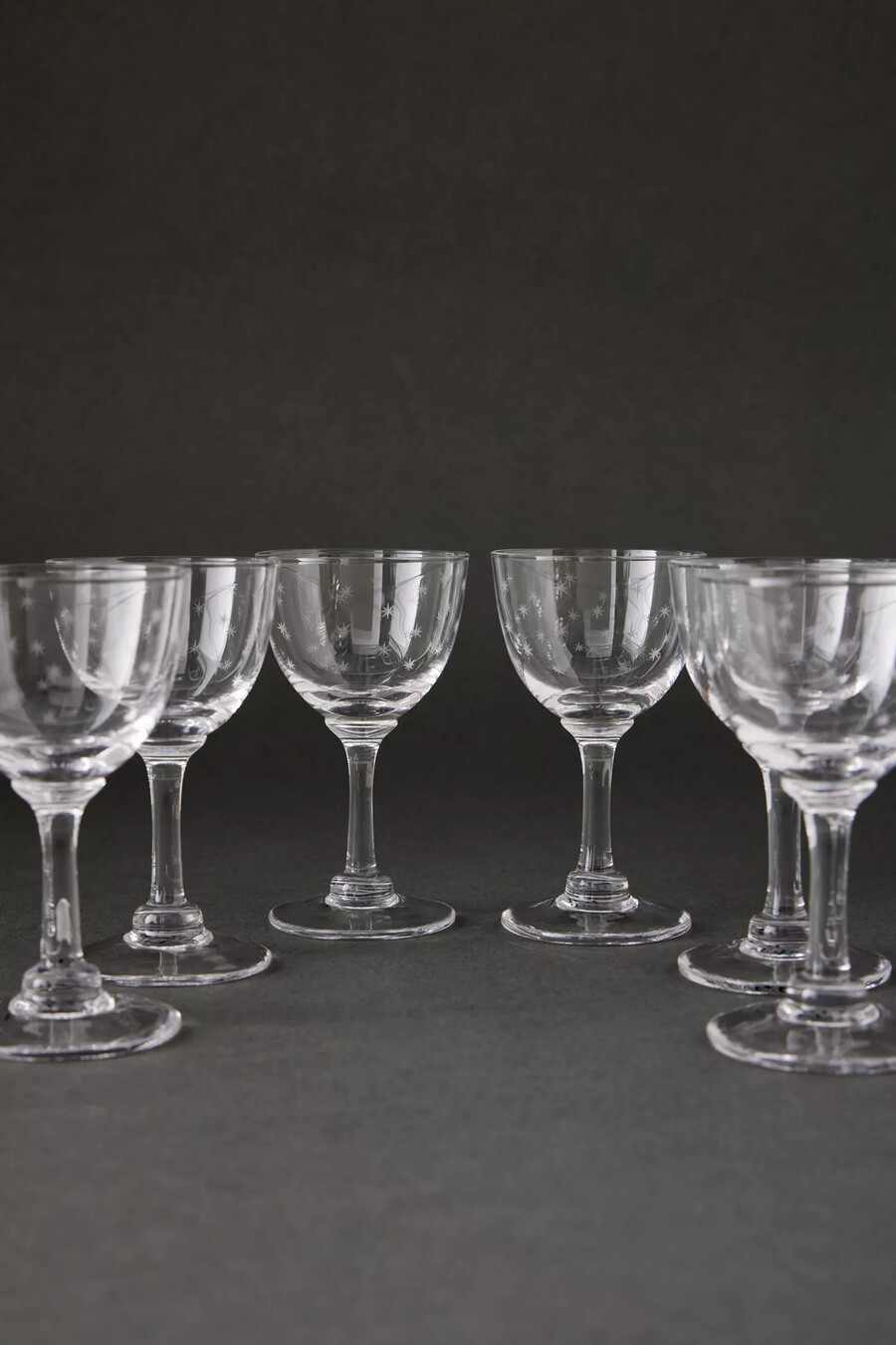 the vintage list kristallstiel-likörgläser 6er-set