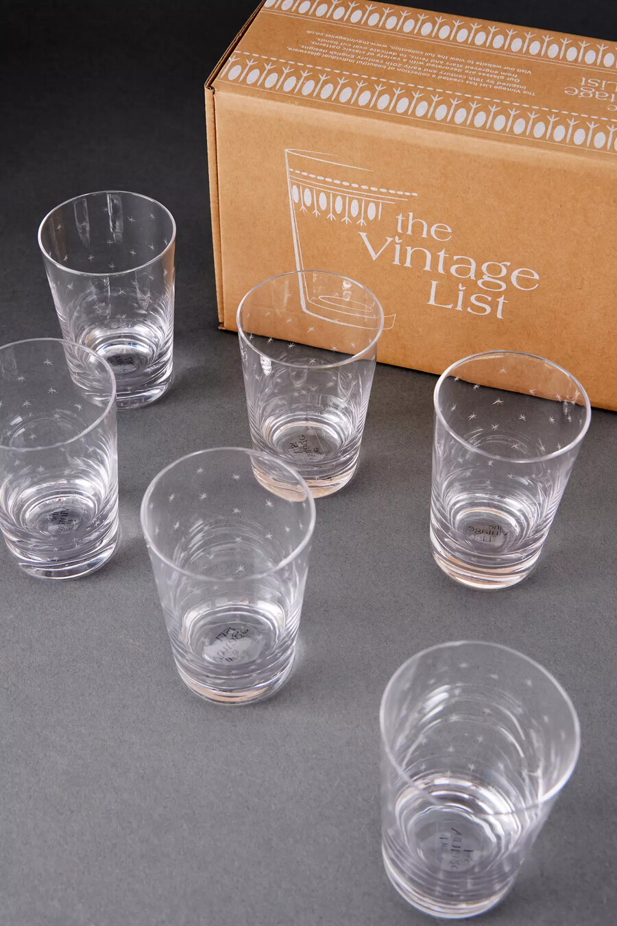 vintage list trinkgläser 6er-set