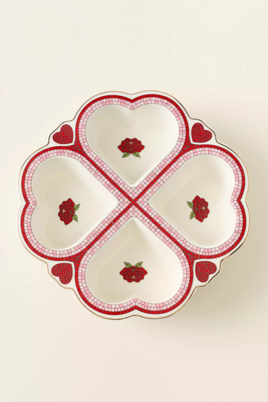 die bistro tile steingut-muffinform valentinstagsedition