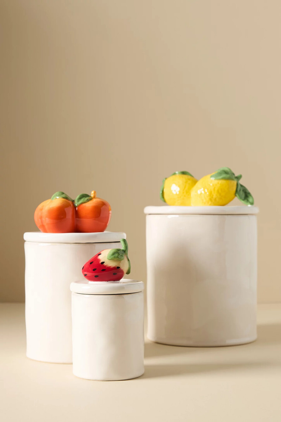 kleine steingutdose „fruta strawberry