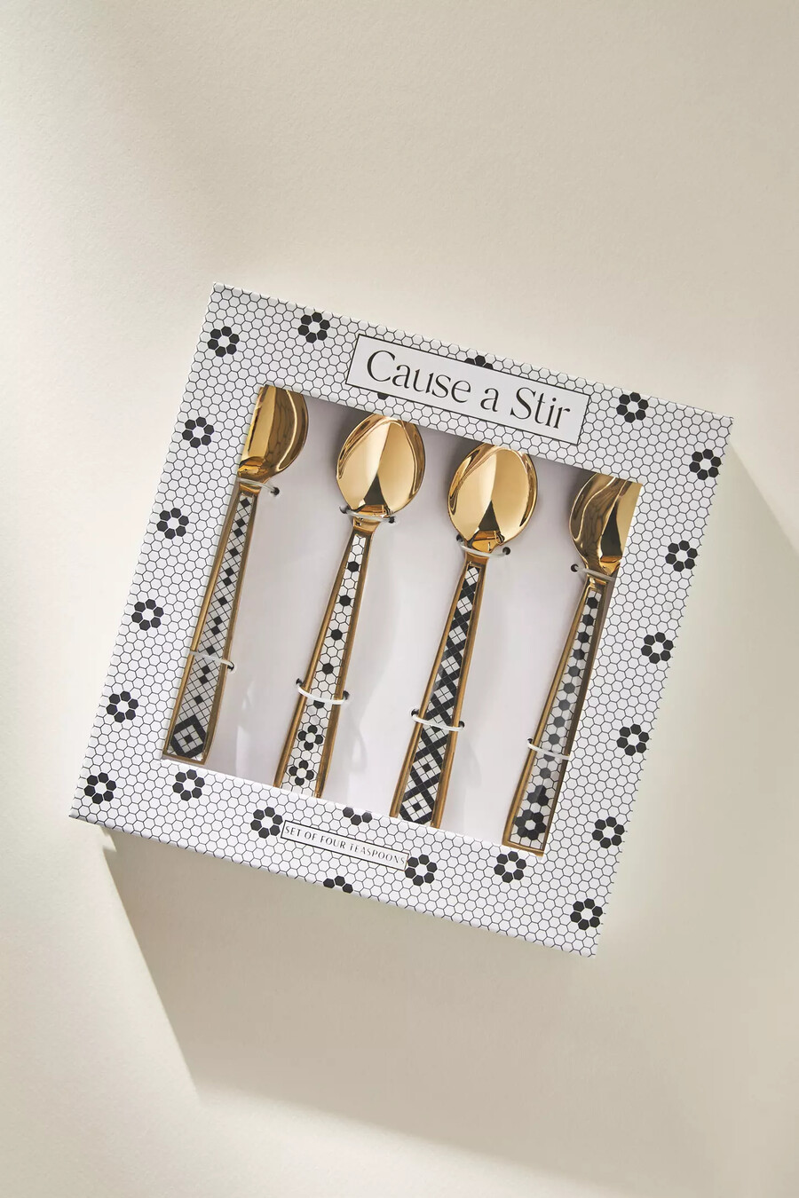 bistro tile teelöffel aus edelstahl 4er-set