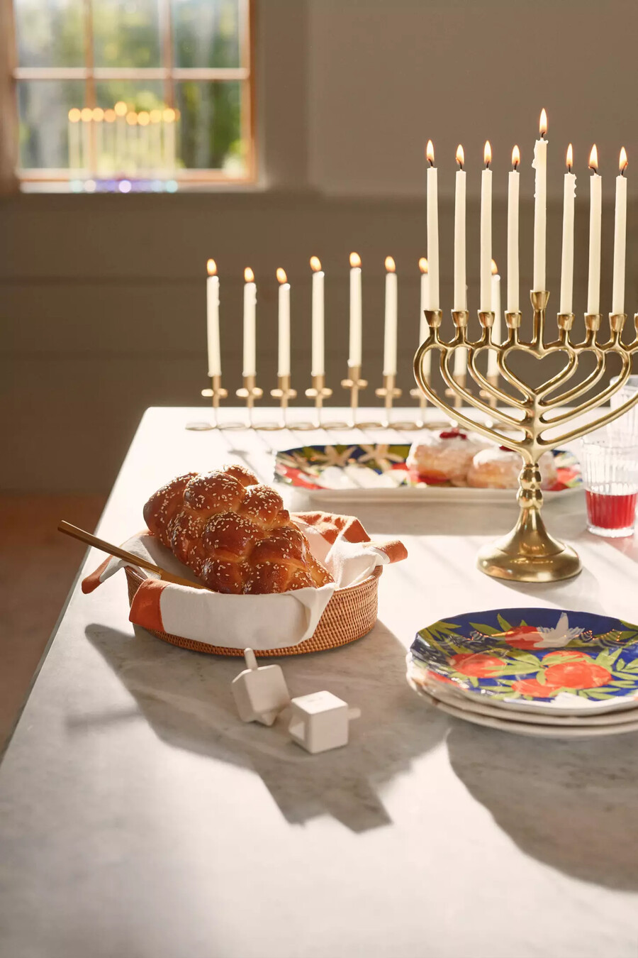 leah reena goren chanukka-dessertteller aus steingut