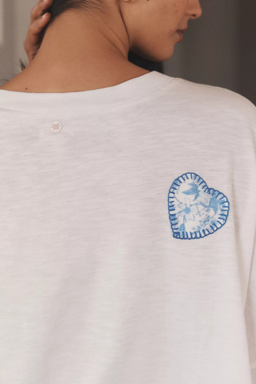 lyrebird oversized patch pocket t-shirt