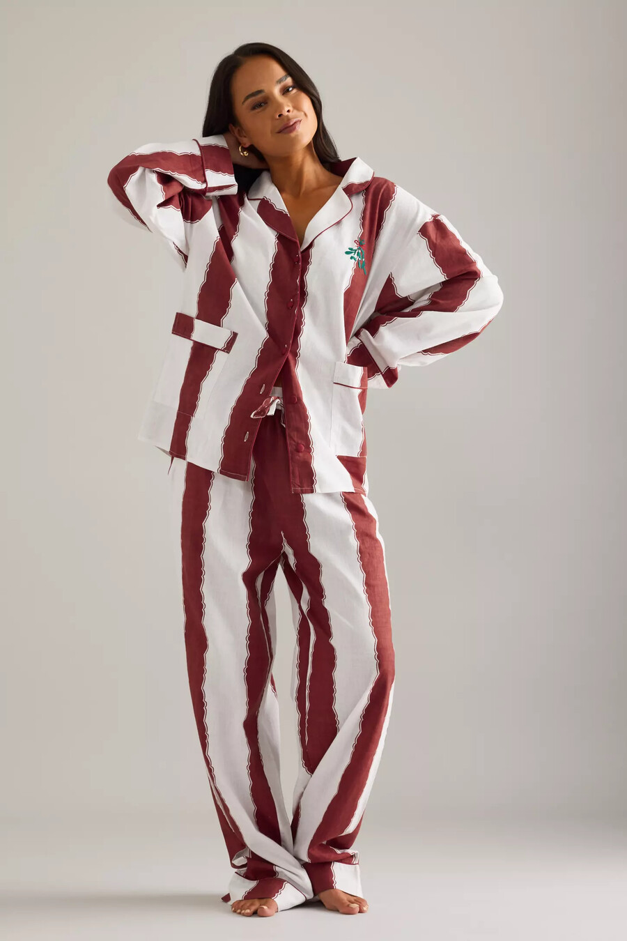 anna nina merry hangover streifen-pyjama-set
