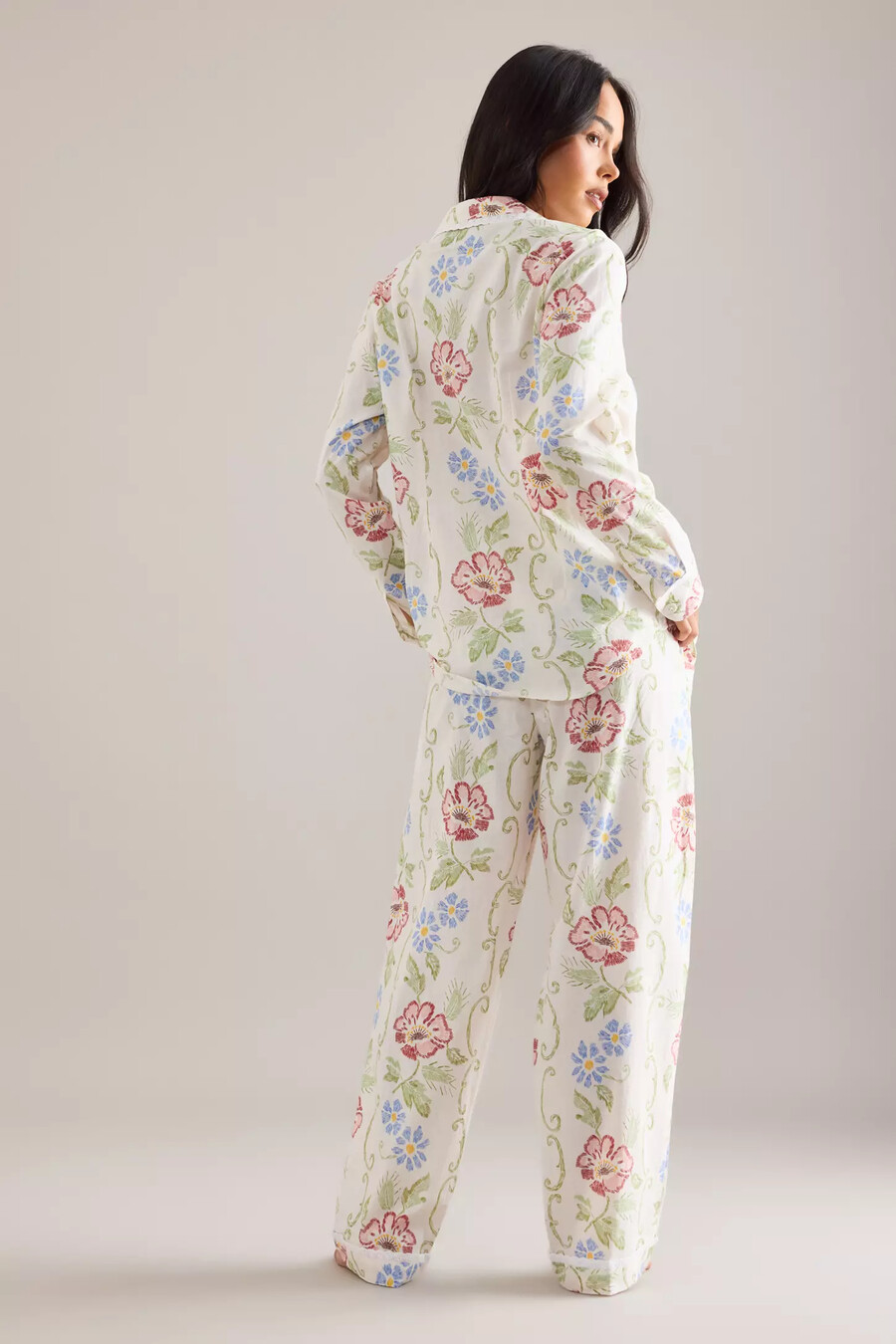 desmond dempsey blumen-pyjama-set