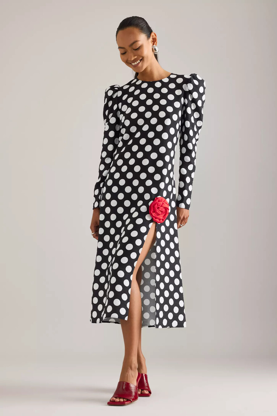 sleeper donna polka dot maxikleid