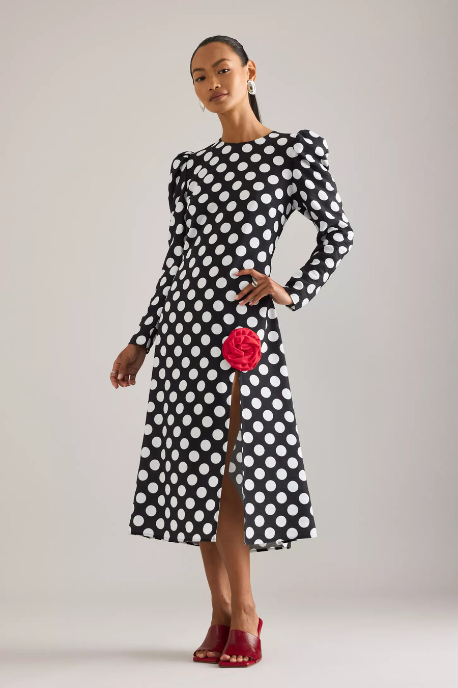 sleeper donna polka dot maxikleid