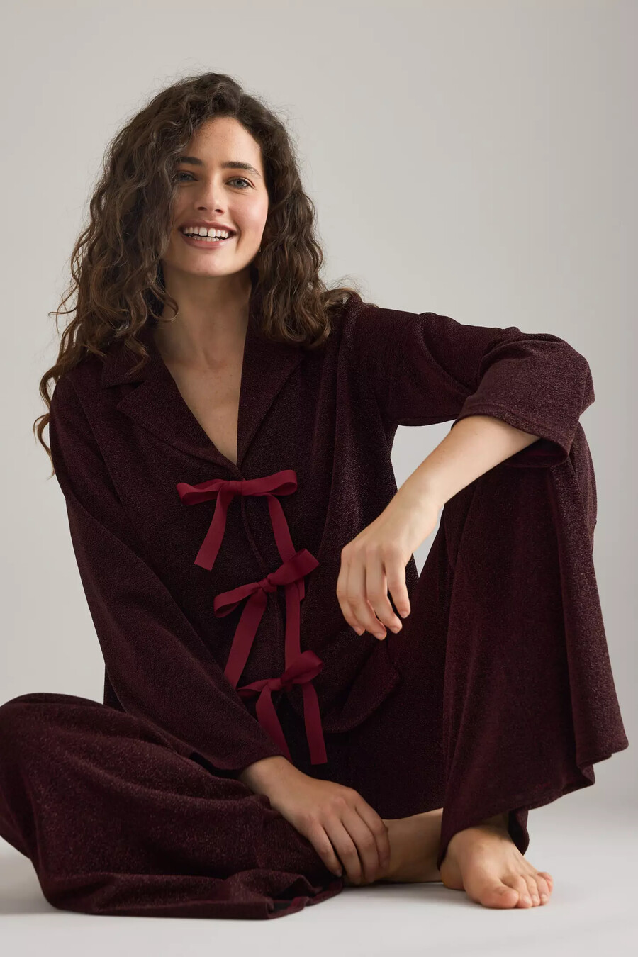 sleeper stardust lurex lounge suit