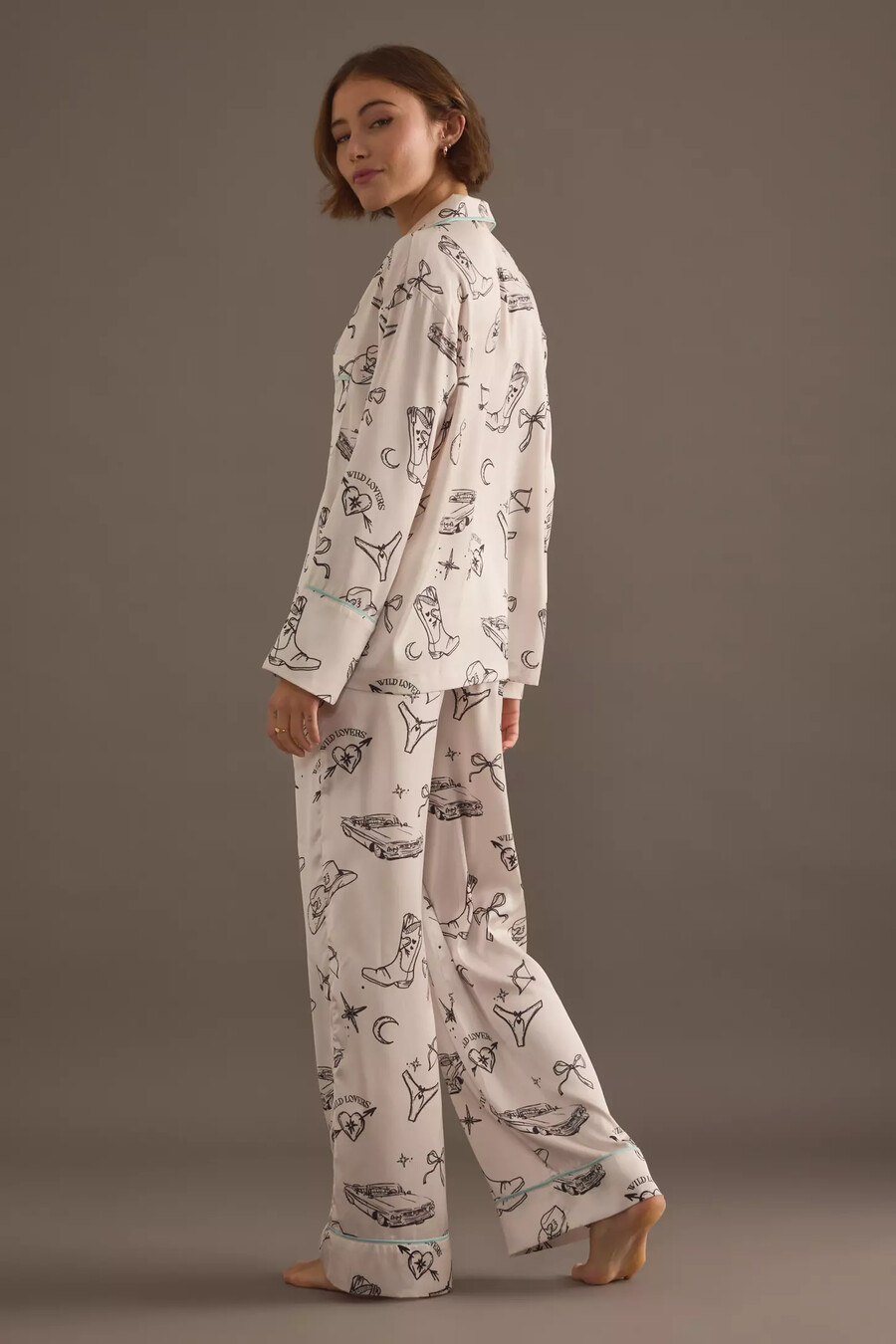 wild lovers tia langarm-pyjamahemd