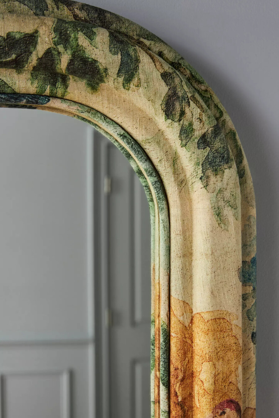 judarn floral holz-kaminsimsspiegel