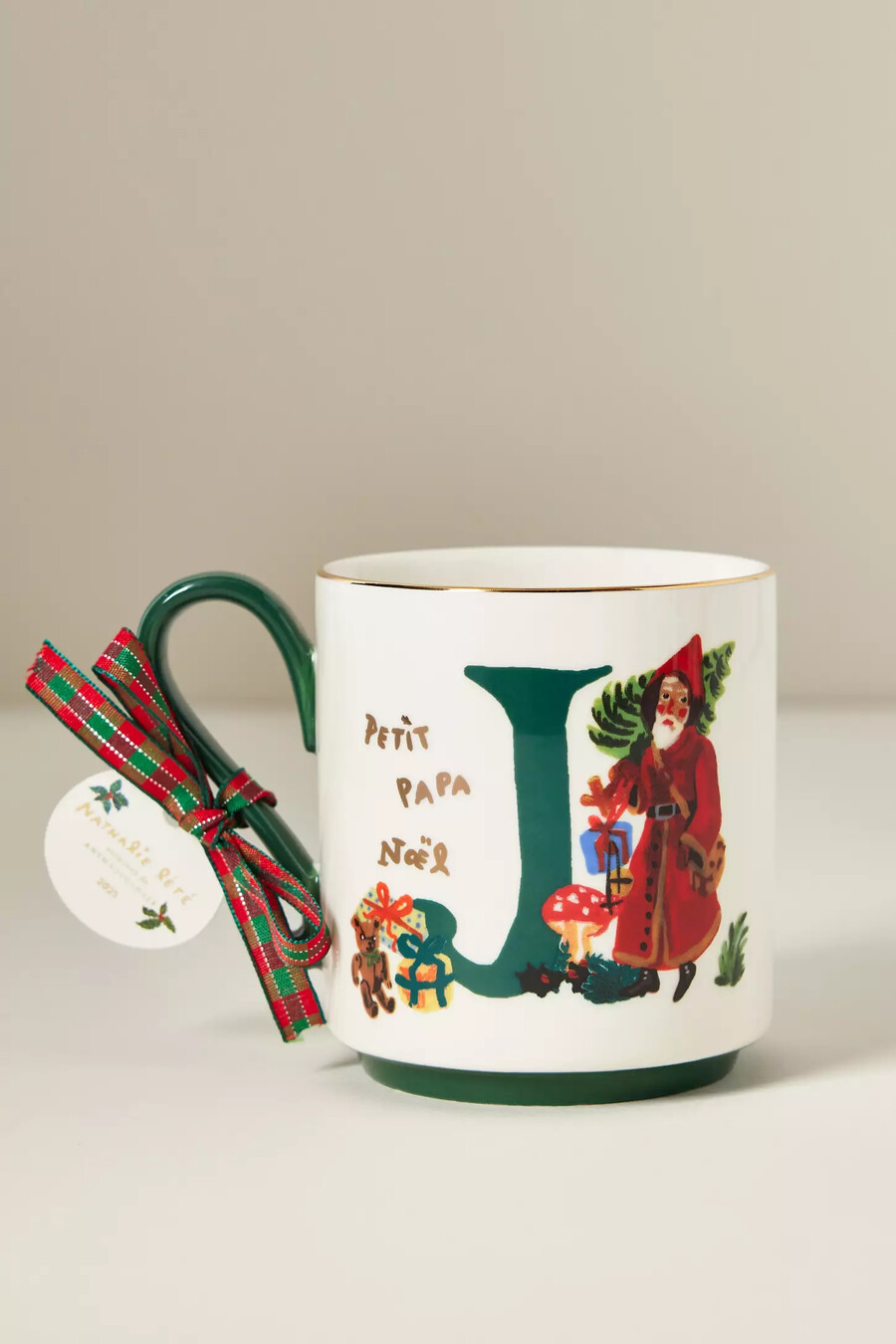nathalie lete steingut-weihnachtsmonogrammbecher