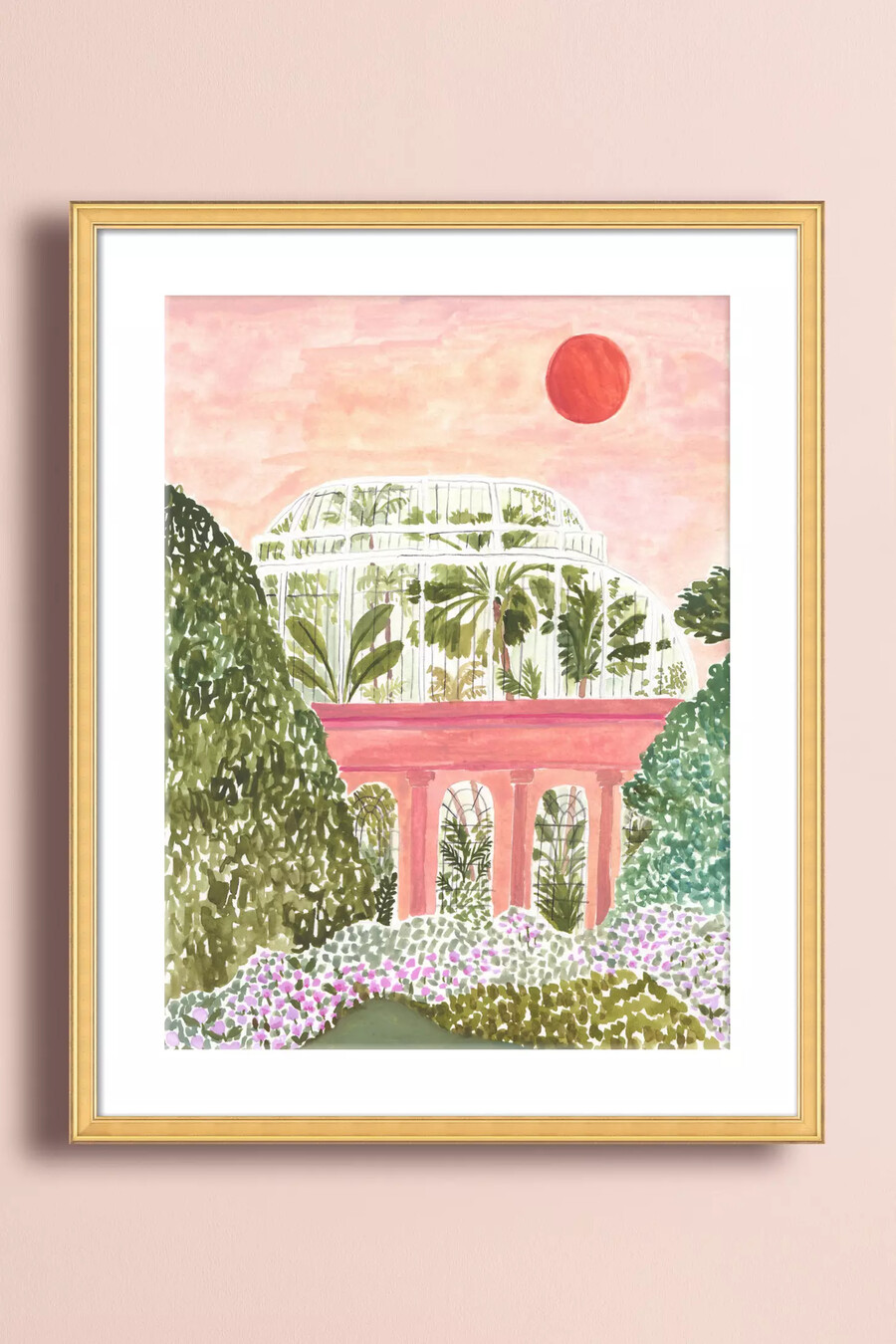 wandbild für palmenhäuser