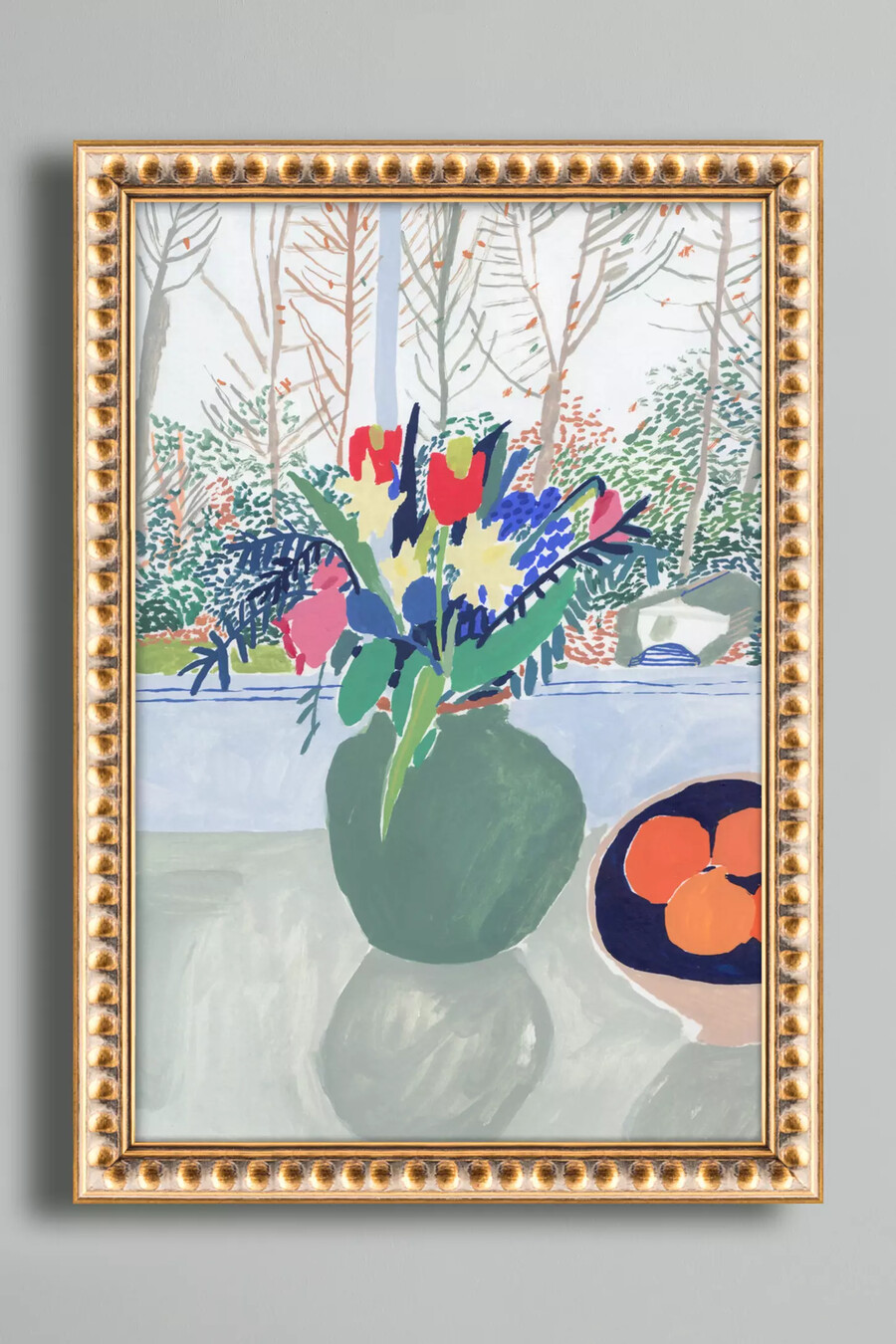wandbild mit frühlingsblumen