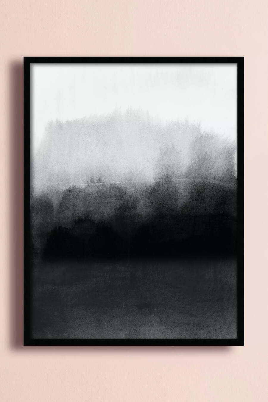 landschaftswandkunst in graustufen