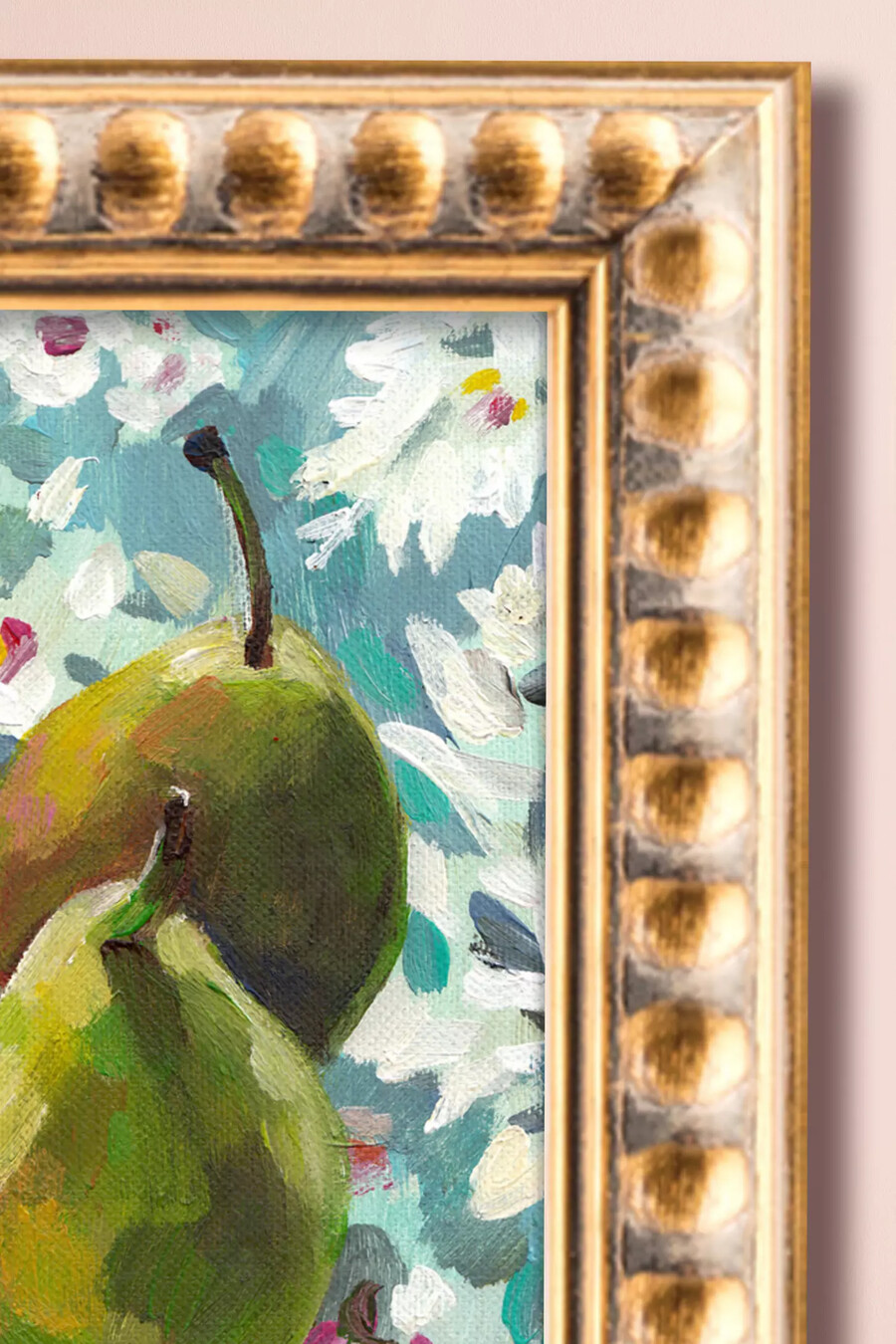 wandkunst „perlen zwischen blumen