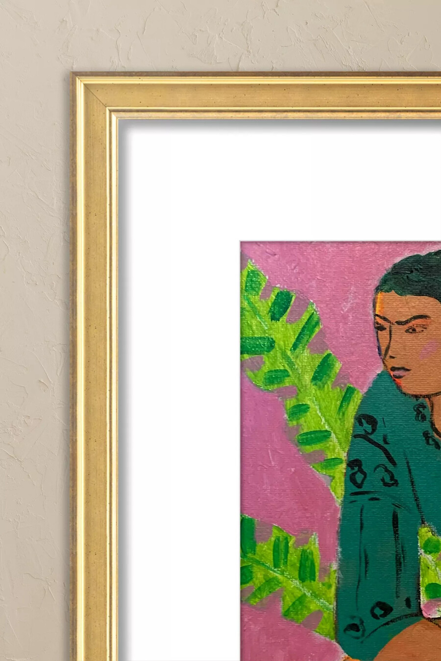 „flüstern unter rosa himmeln von naomi munuo gerahmtes wandbild
