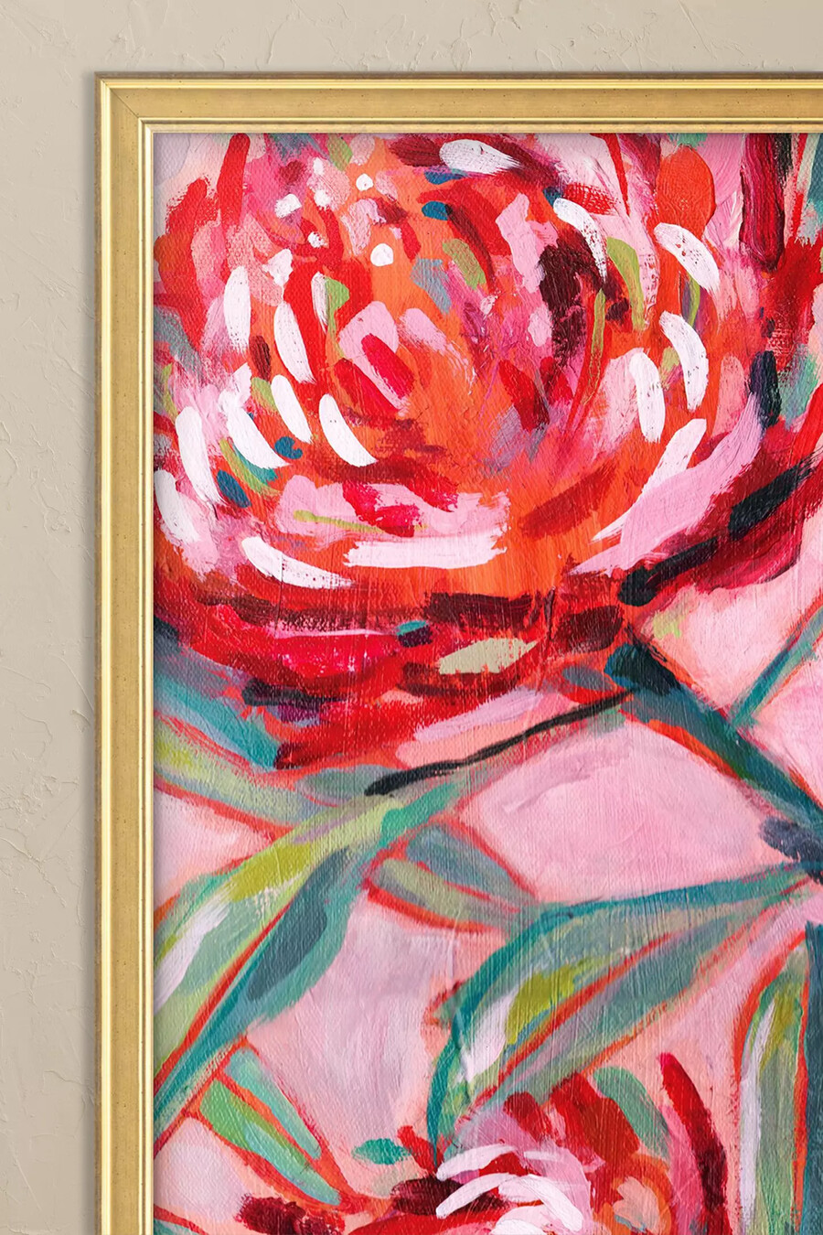 waratah-gemälde gerahmte wandkunst
