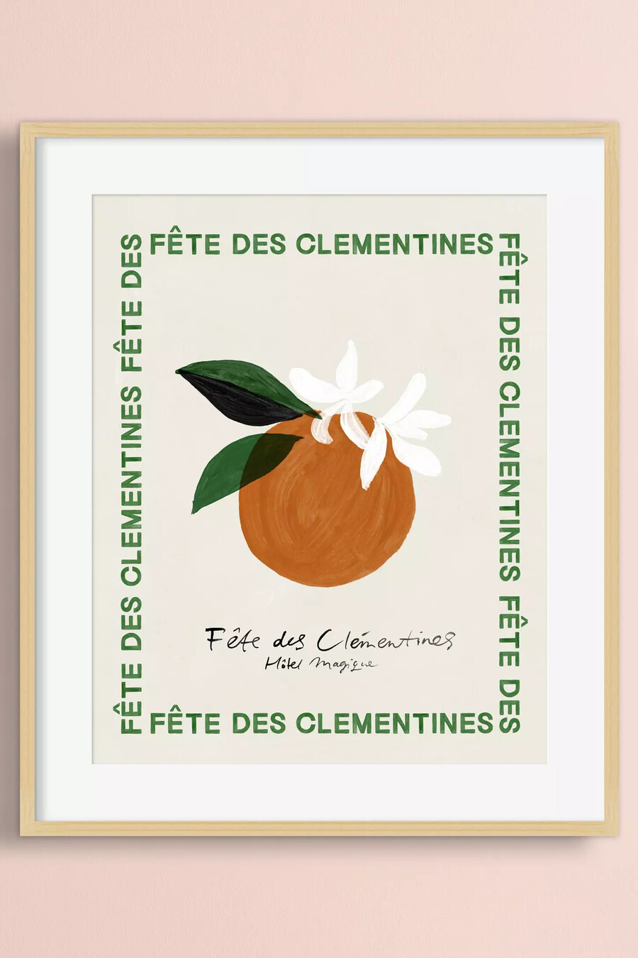 fête des clementines gerahmte wandkunst