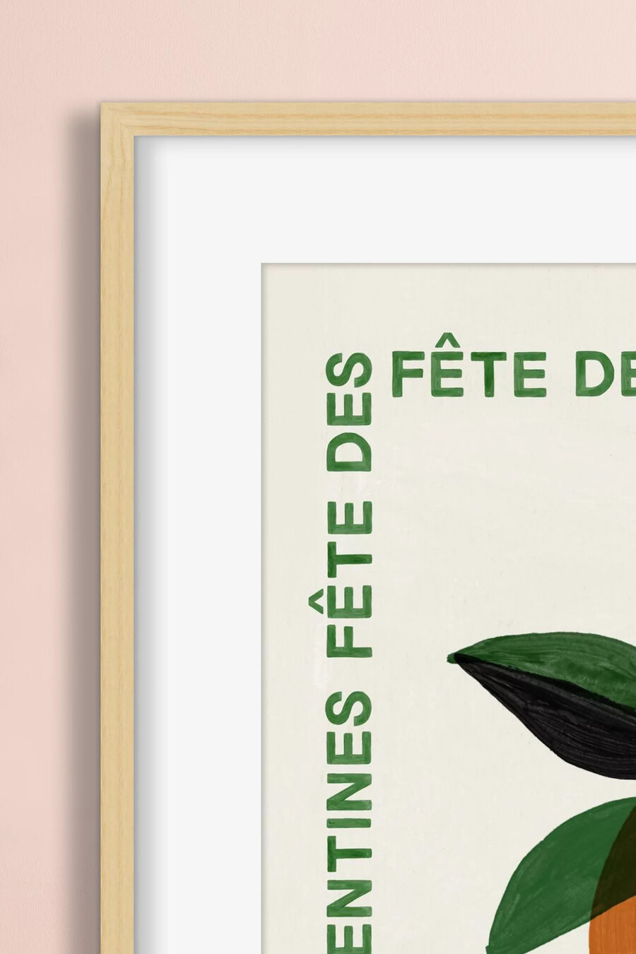fête des clementines gerahmte wandkunst