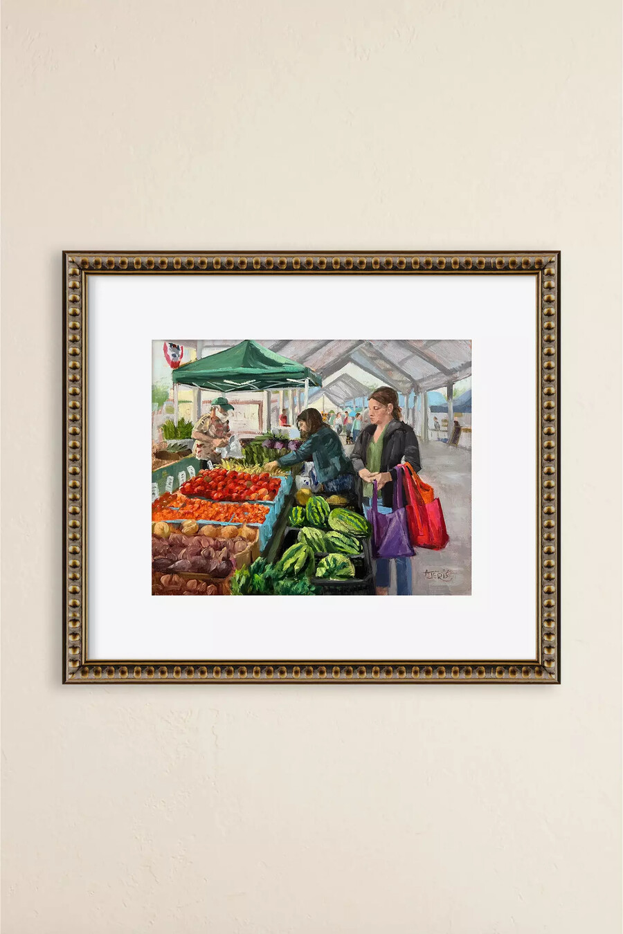 gerahmtes wandbild „bauernmarkt