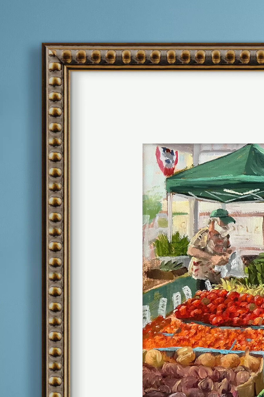 gerahmtes wandbild „bauernmarkt