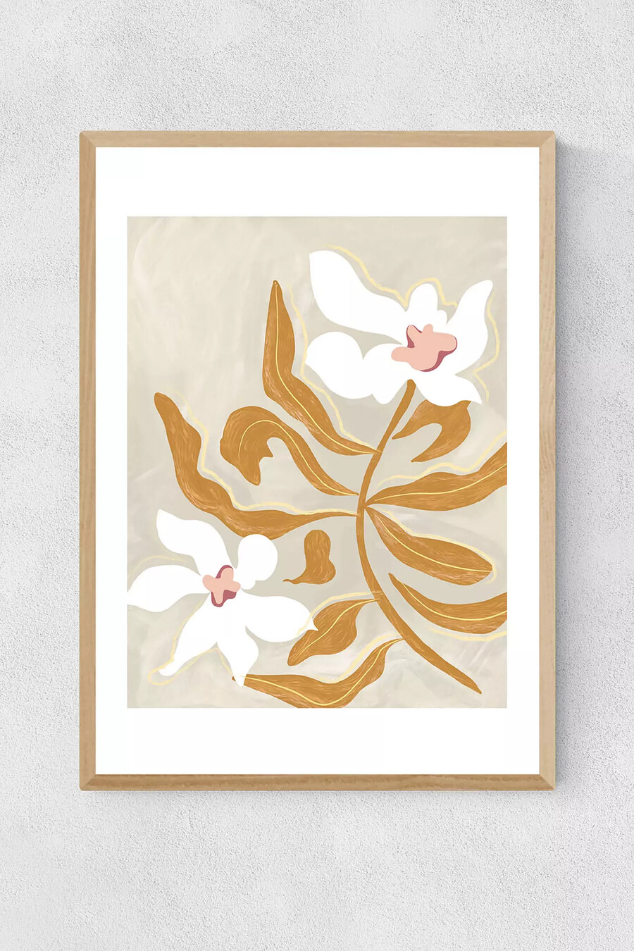kunstdruck mit guavenblüten