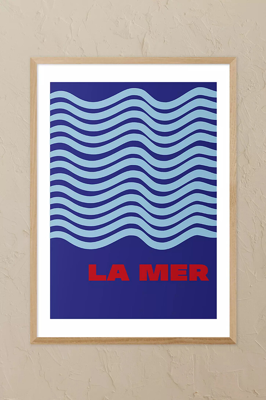 east end prints la mer eichenrahmen-wandbild