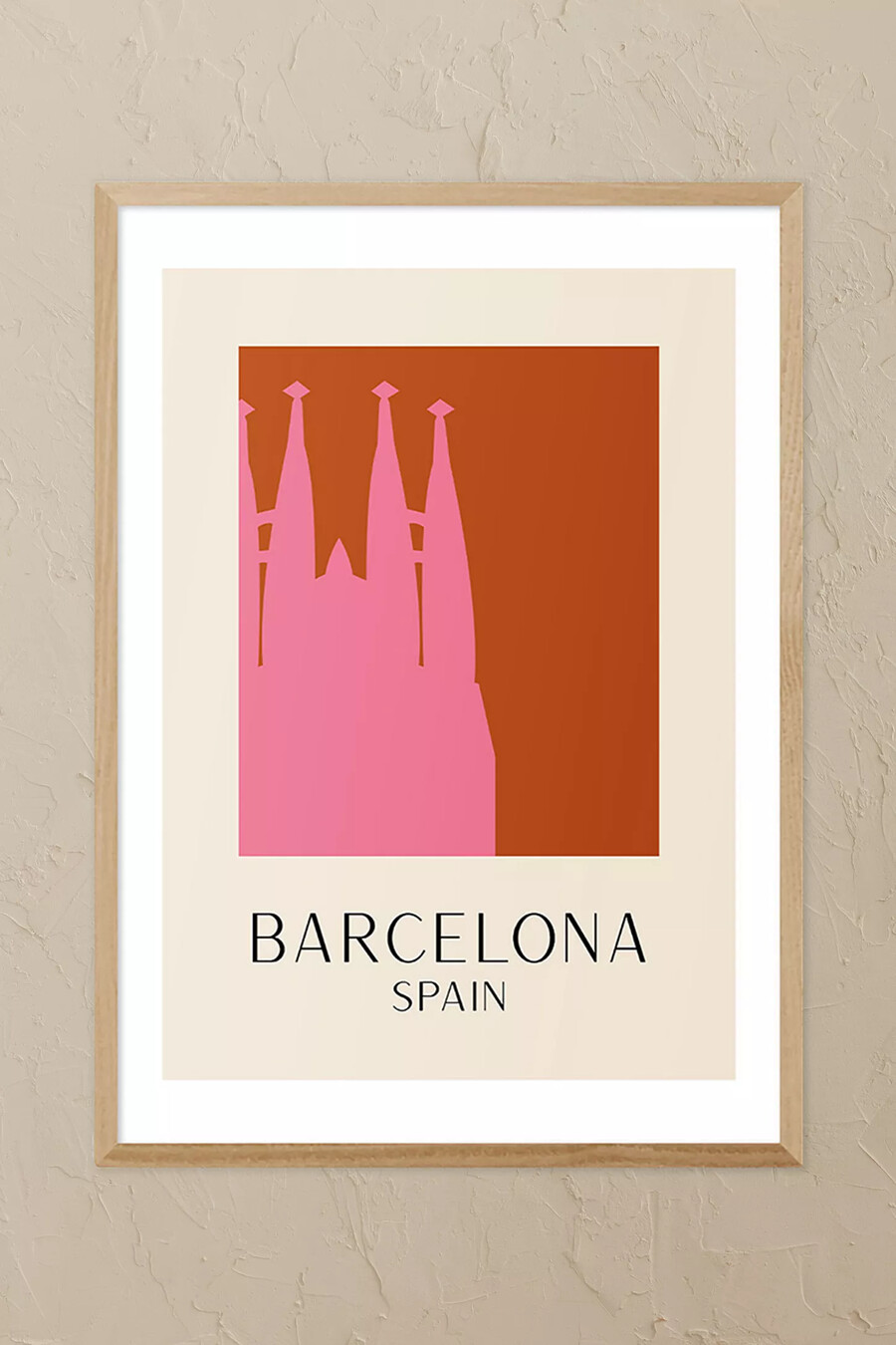 east end prints barcelona eichenrahmen-wandbild