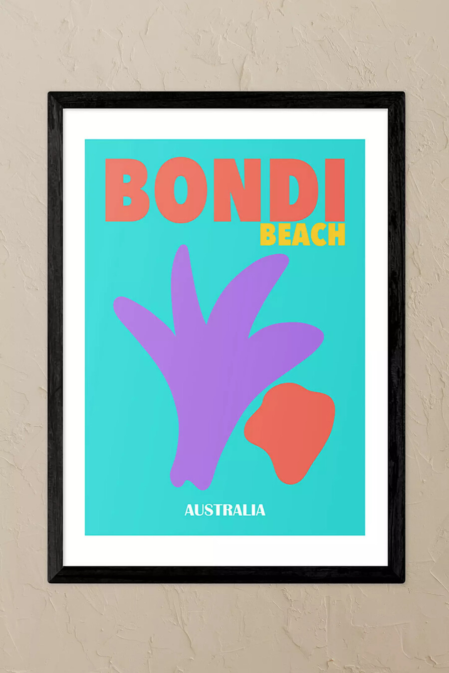 east end prints bondi beach australien schwarz gerahmter kunstdruck