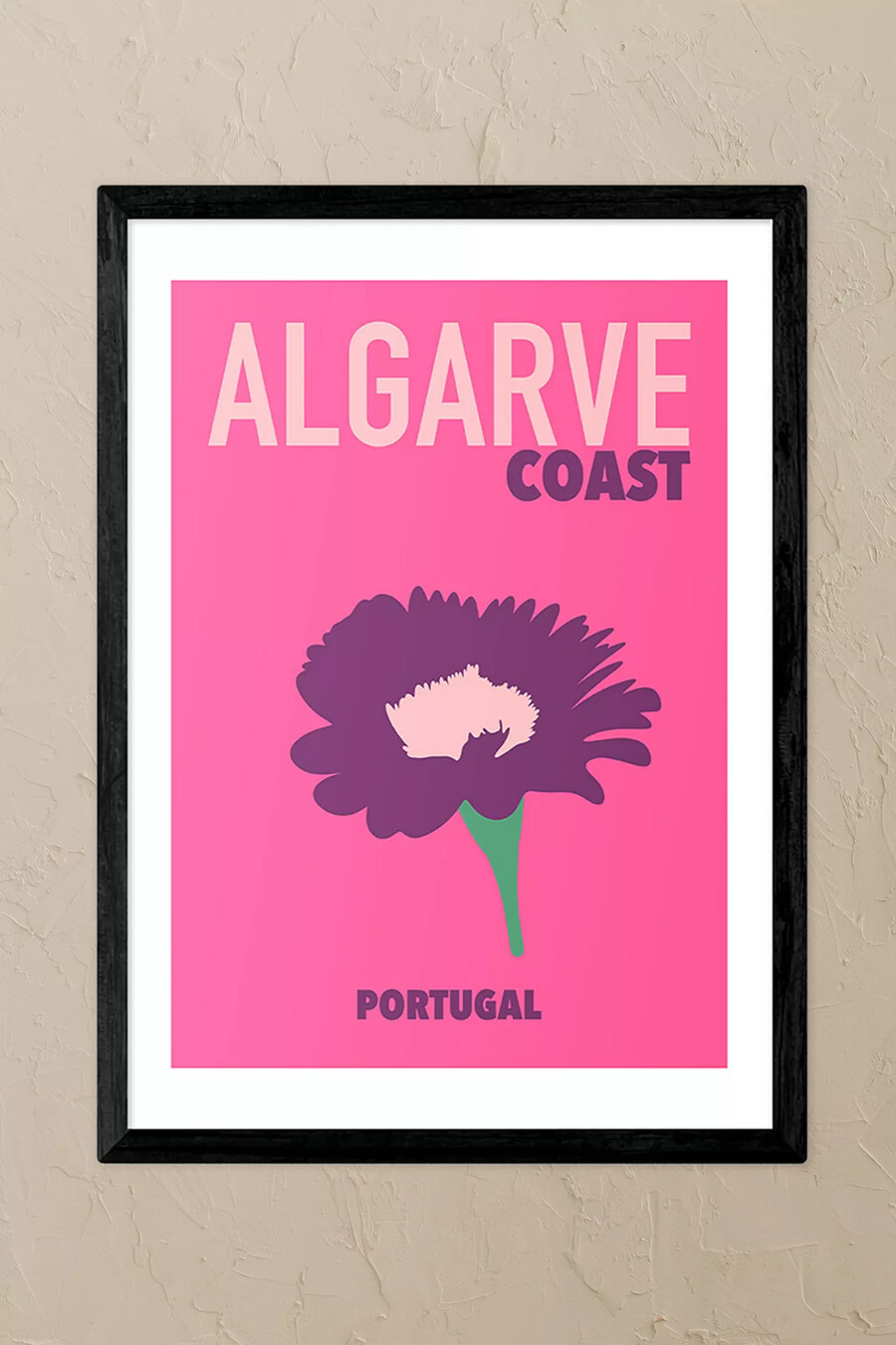 east end prints algarveküste portugal schwarz gerahmter kunstdruck