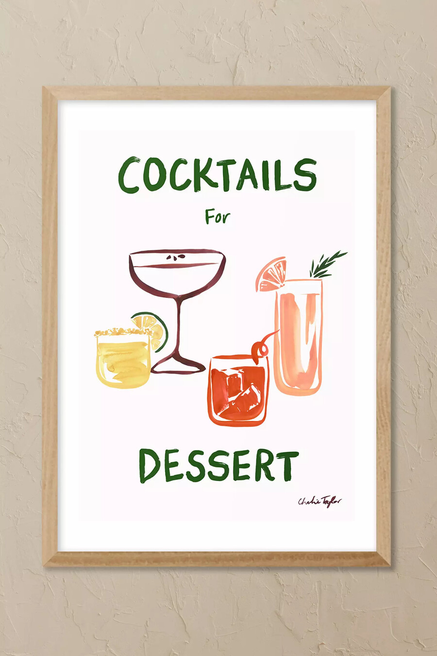 east end prints cocktails zum dessert wandbild