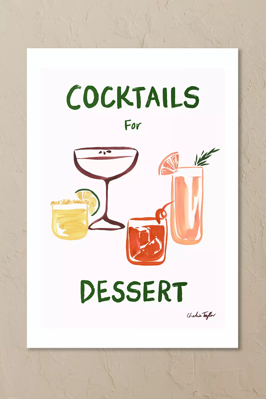 east end prints cocktails zum dessert wandbild