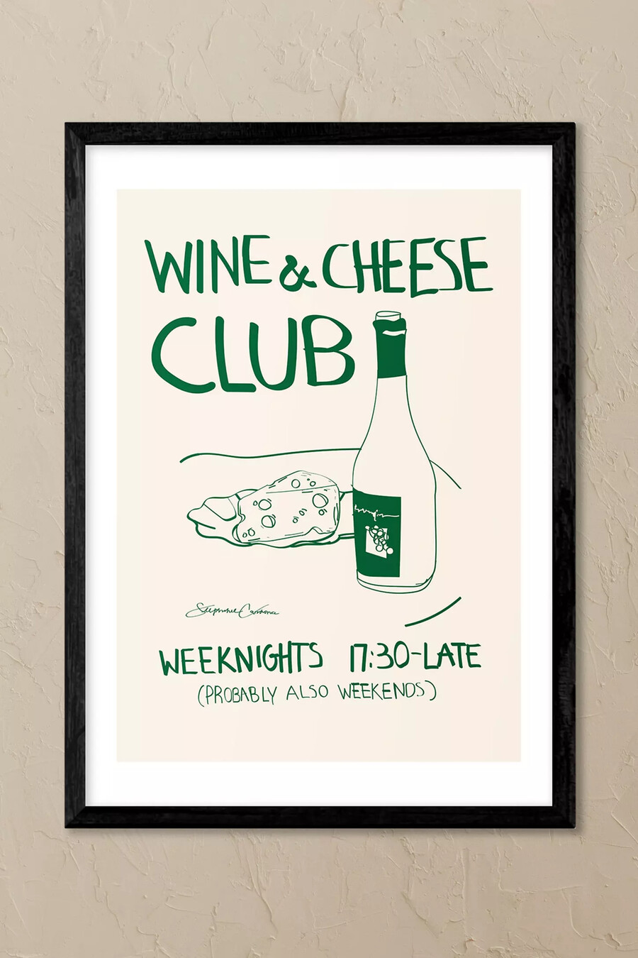 east end prints wein- und käse-wandbild