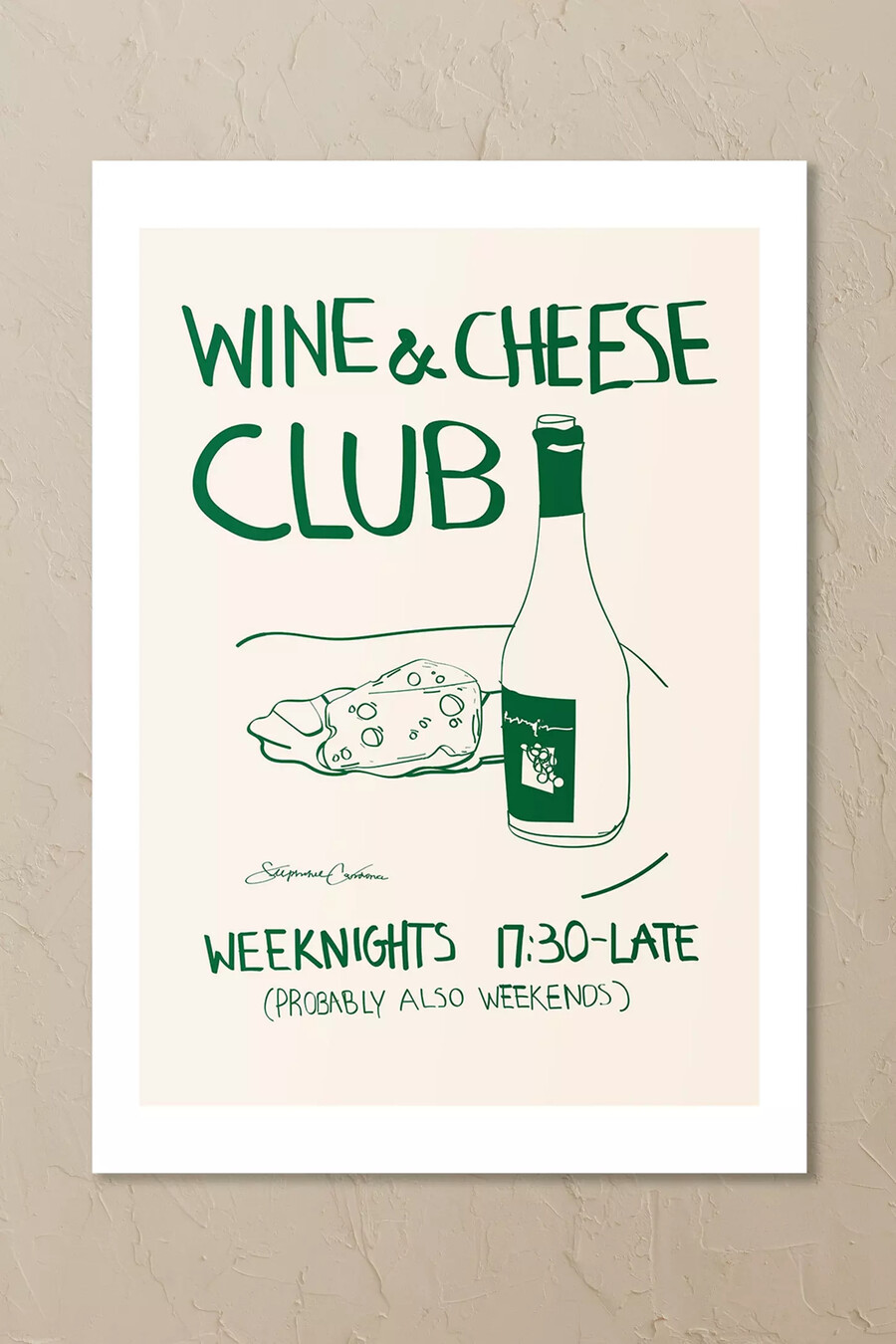 east end prints wein- und käse-wandbild