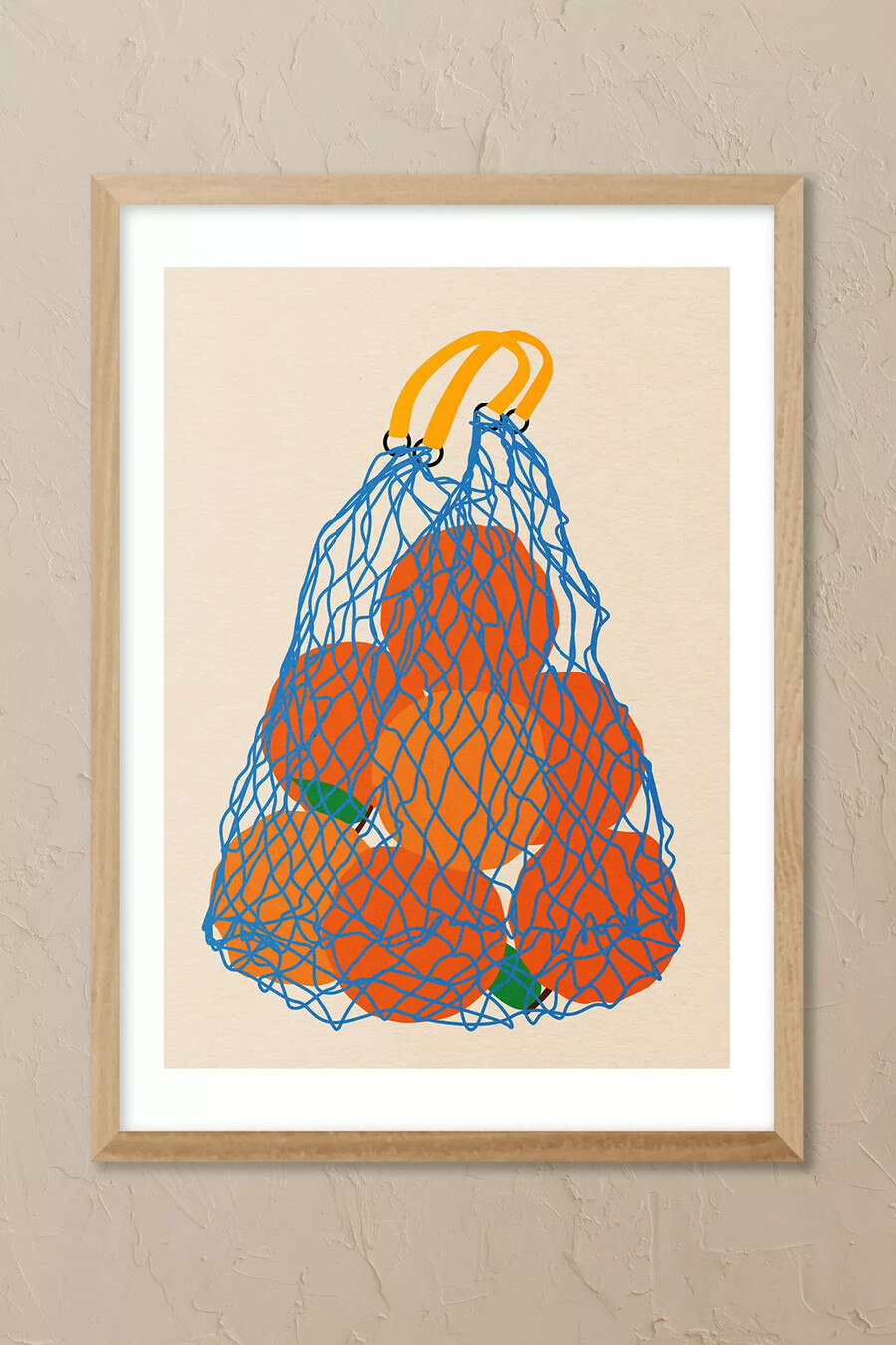 east end prints orangen im netzbeutel – wandbild