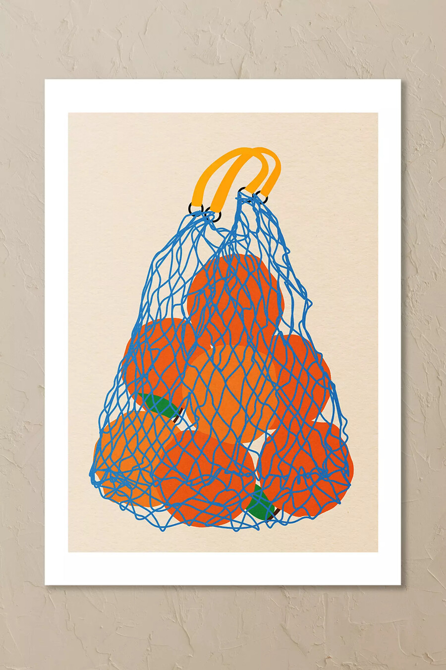 east end prints orangen im netzbeutel – wandbild