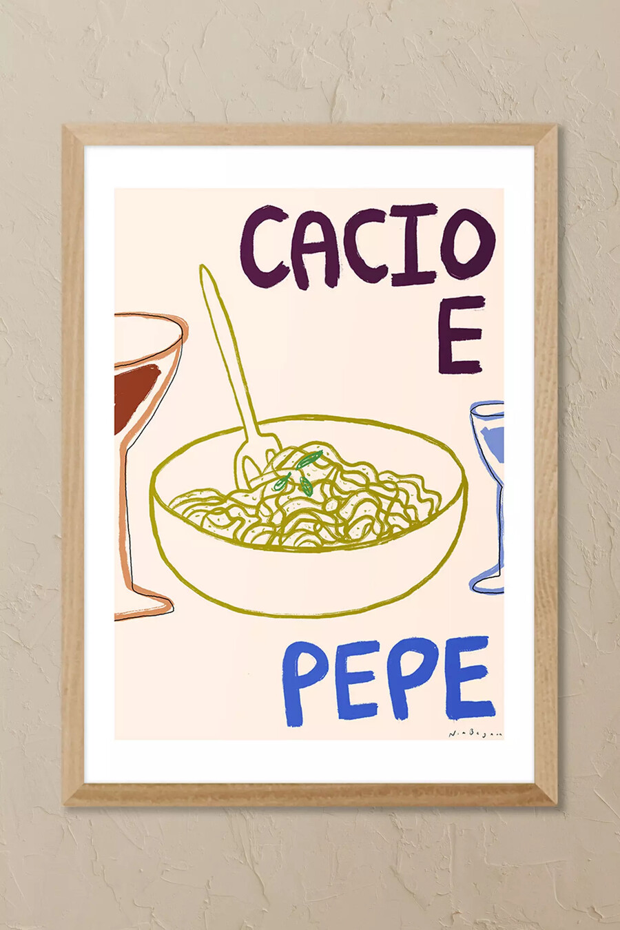 east end prints cacio e pepe gerahmte wandkunst